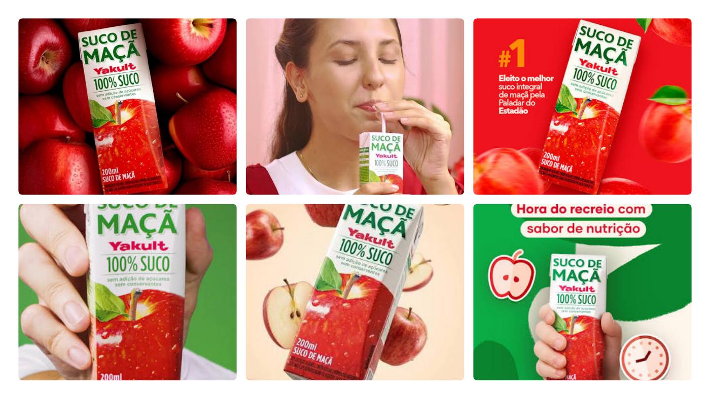 Embalagens e comunicação da marca Yakult
